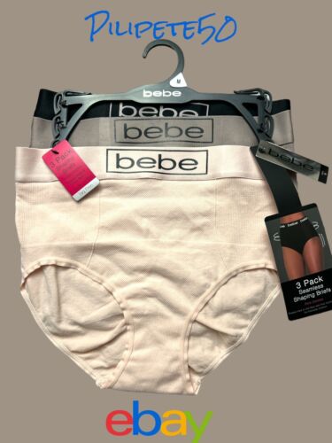 bebe Women’s 3 Pack~Briefs~Firm Control~ Shaping & Seamless~High Waist~ALL SIZES