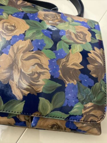 PATRICIA NASH Granada Blue Sky Rose Crossbody Handbag NEW BEAUTIFUL!!