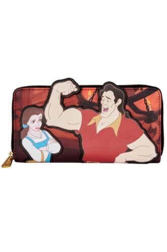 Loungefly Disney Beauty &The Beast Villains Gaston Scene Long Zip Around Wallet