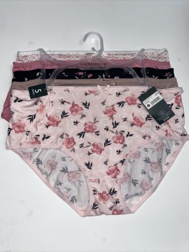 LAURA ASHLEY~5 Pack FIT PANTIES~MULTICOLOR~STYLE # LS7684~ALL SIZES~GREAT FIT!