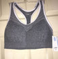 Jockey Sport Linear Melange Medium-Impact Sport Bra "Pure White" Medium New 9277