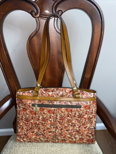 Patricia Nash Poppy Leather Tote Boho India Handbag New LOVELY!! Retail $249