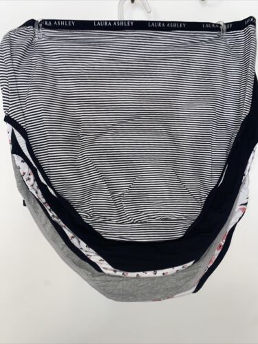 LAURA ASHLEY Intimates Cotton-Spandex Brief Panties~Size L~5 pair Style LS9221