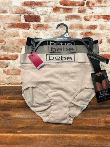 bebe Women’s 3 Pack~Briefs~Firm Control~ Shaping & Seamless~High Waist~ALL SIZES