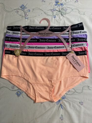 JUICY COUTURE JC4385 5 Pack SIGNATURE WAIST COMFY SEAMLESS HIPSTER PANTIES XL