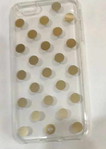 Kate Spade Phone Case iPhone 8/7/6s/6 PLUS  Gold Polka Dots New in Box