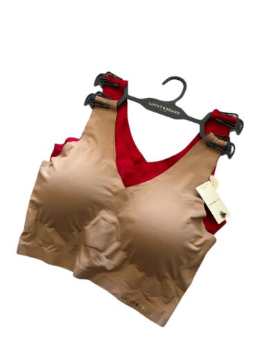 Lucky Brand Set of 2 Seamless Laser Cut Bras LVD19053 Sze S~ RARE FINDING!!!