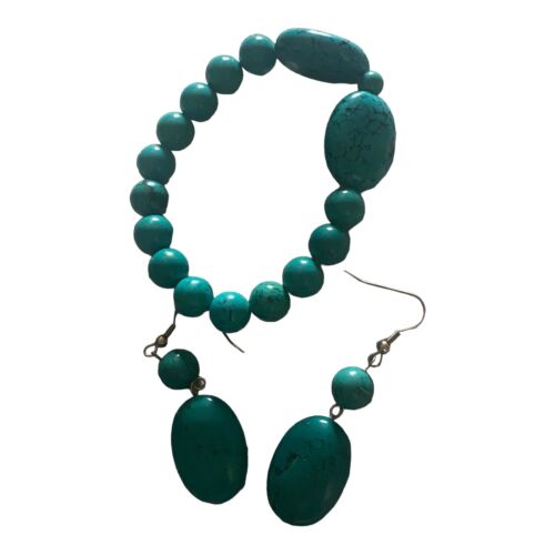 Turquoise Jewelry Set  Handcrafted Necklace, Bracelet & Earrings ~ BEAUTIFUL!!!