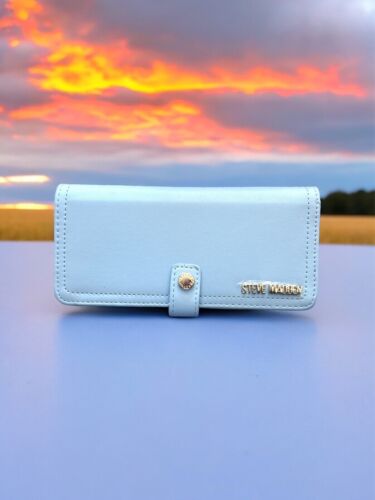 STEVE MADDEN Woman's Wallet Bifold BALLEN-G Soft Textured Cornflower BEAUTIFUL!