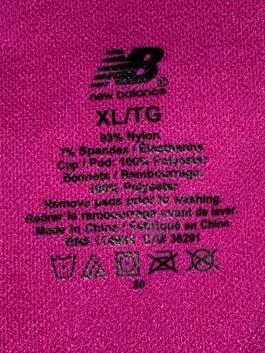 New Balance Medium Impact Sports Bra Style #112009 PEONY Size XL-  REAR FIND!