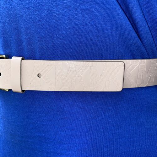 MICHAEL KORS BELT PINK WITH STAMPED MK LOGO AND GOLD BUCKLE JUST BEAUTIFUL!!