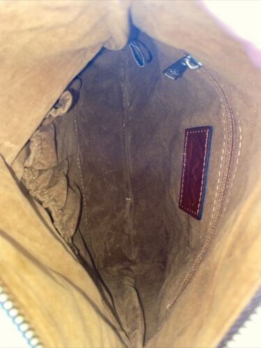 PATRICIA NASH Valerie DENIM FIELD DF OLIVELeather Wristlet Clutch BEAUTIFUL!!