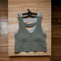 90 Degree By Reflex Green & Gra High Perform Full Support Sports Bra  SMALL-CUTE