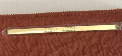 STEVE MADDEN WALLET WRISTLET COGNAC SMOOTH TEXTURED FANTASTIC!!!!