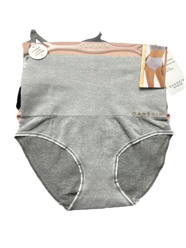 DANSKIN INTIMATES 5 Pack~Multicolor~No Show Panties Size L~ Style DS9009~UNIQUE