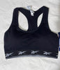 Reebok Stellar Seamles Bra Black/ Gray Extra Large Retail $40 NEW