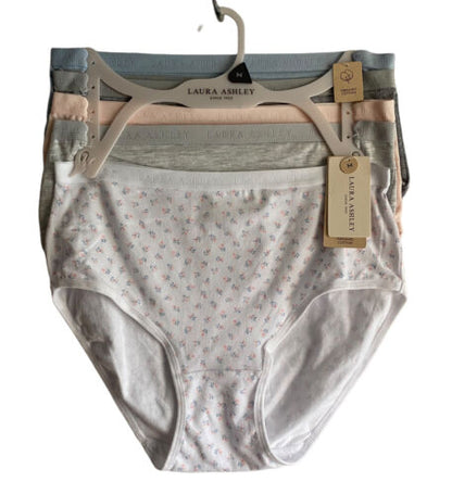 LAURA ASHLEY~5 Pack FIT PANTIES~MULTICOLOR~# LS3615~ORGANIC COTTON~ALL SIZES!