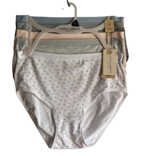 LAURA ASHLEY~5 Pack FIT PANTIES~MULTICOLOR~# LS3615~ORGANIC COTTON~ALL SIZES!