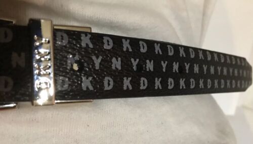 DKNY BELT REVERSIBLE DKNY LOGO ON ONE SIDE BLACK ON THE OTHER SKINNY MSRP $38.00