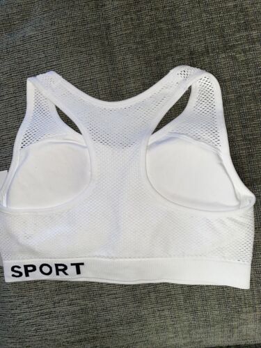 DKNY Sport Mesh-Back Medium-Impact Sports Bra Style DP8T5945 Size Large MSRP $39
