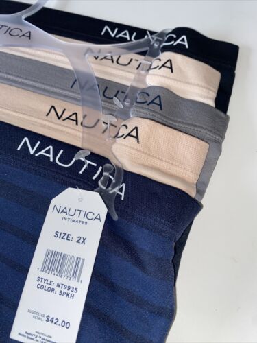 NAUTICA~NT9935~5 PACK~SIZE 2X~MULTICOLOR~SOFT HIGH WAIST BRIEF PANTIES GREAT FIT