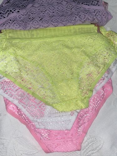 JUICY COUTURE Women’s Intimates Lace Cheeky Underwear Panties Size L 5 Pcs CUTE!