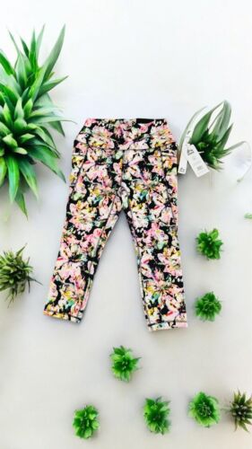 RBX Women's Capri Length~Style CR6950 Stretch Leggings~Floral Multicolor Size L