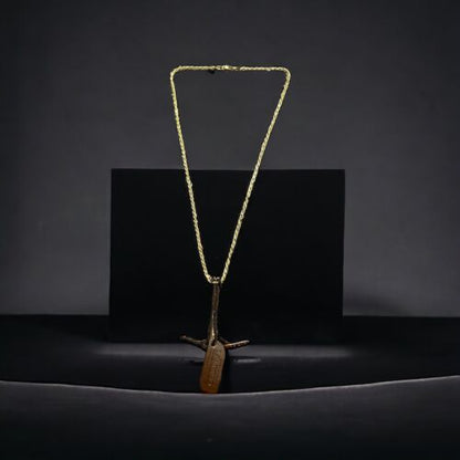 MATTEO 20" Italian Sterling Silver 925 Gold Plated Men Rope Chain~Lobster Clasp