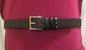 MICHAEL KORS BELT BLACK WITH PRINTED MK LOGO TRIPLE BELT LOOP WITH STUDS RARE!!
