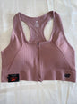 NEW BALANCE Medium Impact Sports Bra Style  111155 Dark Oxide FRONT ZIP XL~CUTE!