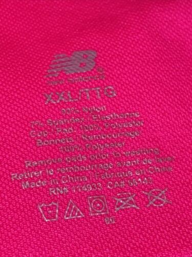 New Balance Medium Impact Sports Bra 112013  Alpha Pink/Black Size XXL~UNIQUE!