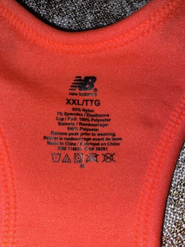 New Balance Medium Impact Sport Bra 1153  Sunrise Orange/Black/White XXL-MSRP$35