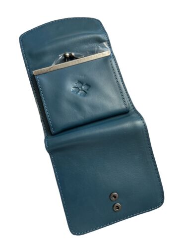 Patricia Nash Blue Reiti Genuine Leather RFID PROTECTED Wallet P40906 NWT $109