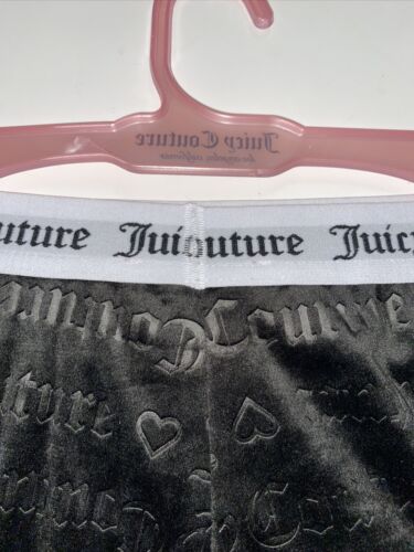 JUICY COUTURE BLACK & PINK VELOUR RHINSTONES LOGO~JC1751~ SLEEP SHORTS ALL SIZES
