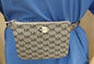 MICHAEL KORS FANNY PACK BELT BAG GRAY SILVER HARDWARE