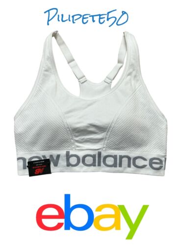 NEW BALANCE Medium Impact Sports Bra Style R000300~PLUS Sze XXL~WHITE~EXCELLENT