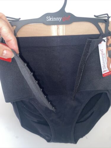 SKINNYGIRL SHAPING 2 PCK ELASTIC BAND HOOK&EYE BRIEFS~WHITTLE YOUR WAIS~SG7614~L