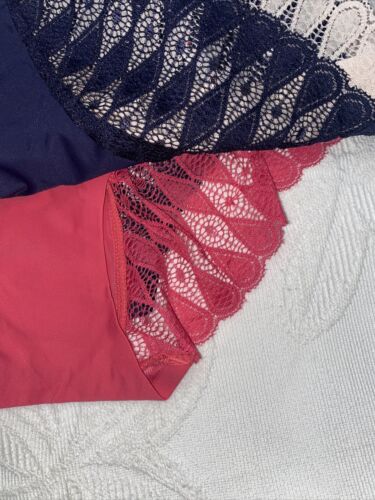 NAUTICA Intimates No Show Mid Rise Panties Microfiber Lace Trim 5 Pack NWT
