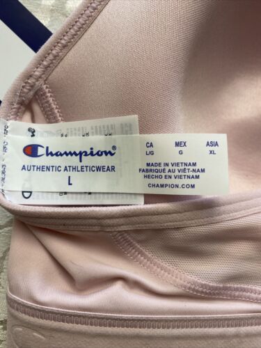 Champion Womens The Authentic Sports Bra, Large Maximum Support Comfort Band NEW