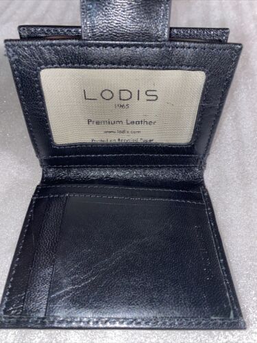 LODIS Bifold Wallet & Coin Purse Black Genuine  Leather -ABSOLUTELY BEAUTIFUL!!!