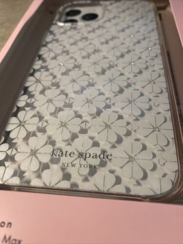 Kate Spade New York Protective Case iPhone 12 Pro Max Clover - Rhinestones White
