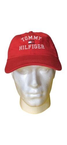 TOMMY HILFIGER CAP RED ADJUSTABLE ONE SIZE FITS MOST NICE!!!