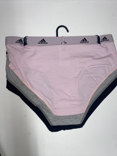Adidas Women's 3-PK Cotton Hipster Underwear 4A1H34 (Size L) NWT MSRP $36