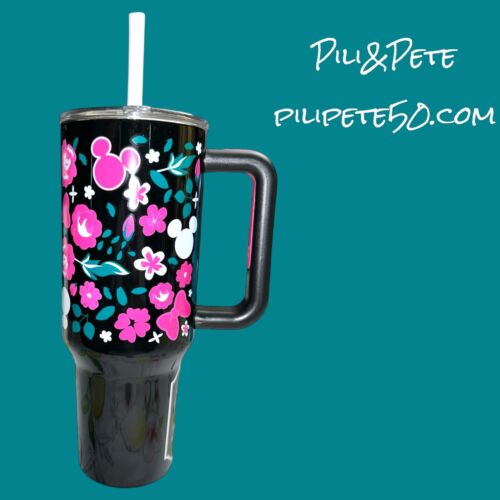 Disney Minnie Mouse 40 Oz. Drink Tumbler With Straw New
