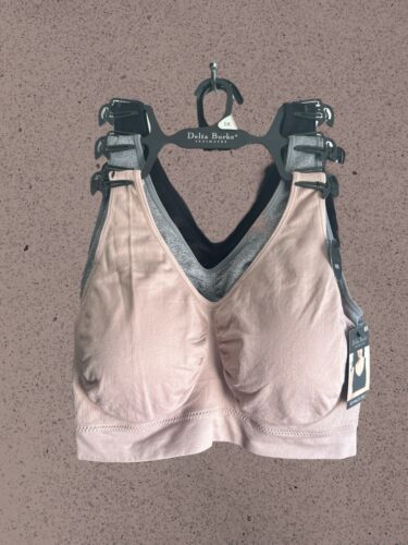 Delta Burke 3-Pack Seamless Bras Size 1X Soft Comfort Lounge Removable Pads