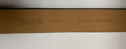 Michael Kors Belt Vanilla Mini Printed MK Logo Gold Buckle (Skinny) size Large