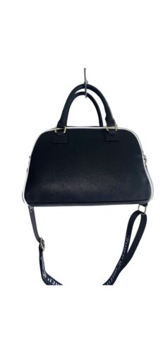 Juicy Couture Fashionista Sports Bowler Satchel Crossbody Black White NWT!!!