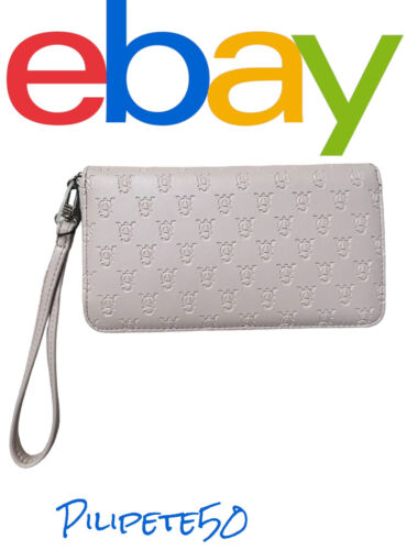 STEVE MADDEN WALLET WRISTLET ZIP AROUND PINK BLUSH STAMPED LOGO VERY DIFFERENT!!
