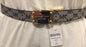 MICHAEL KORS BELT REVERSIBLE  GRAY/TAN W/LOGO BUCKLE SOMETHING REALLY DIFFERENT