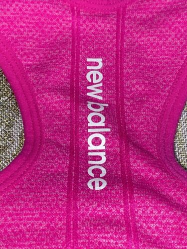 NEW BALANCE Medium Impact Sports Bra Style # 112002  Size XXL PEONY/White CUTE